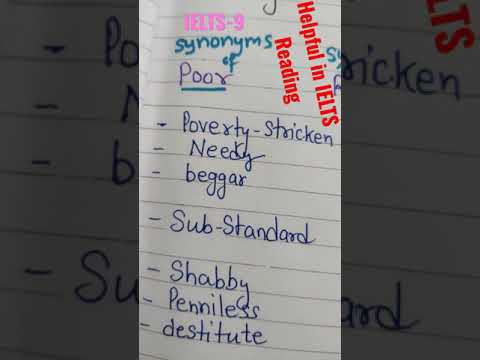 synonyms of POOR for IELTS test#english #shorts