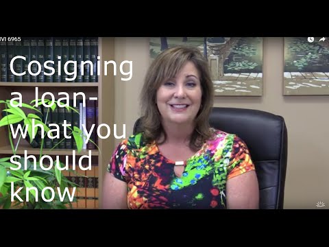 Cosigning a loan- what you should know