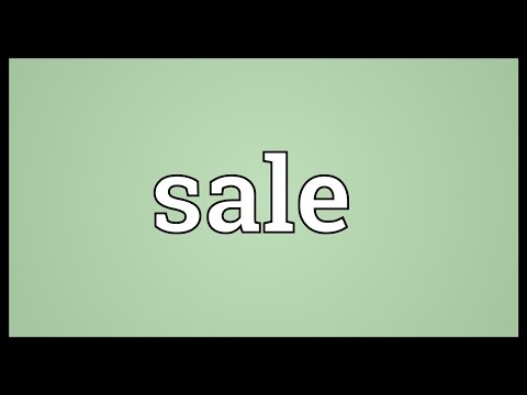 Sale Meaning