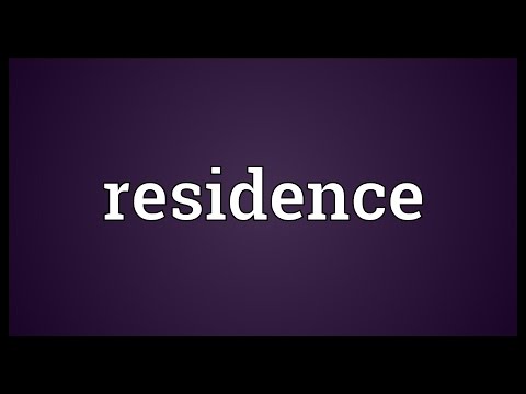 Residence Meaning