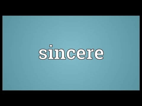 Sincere Meaning