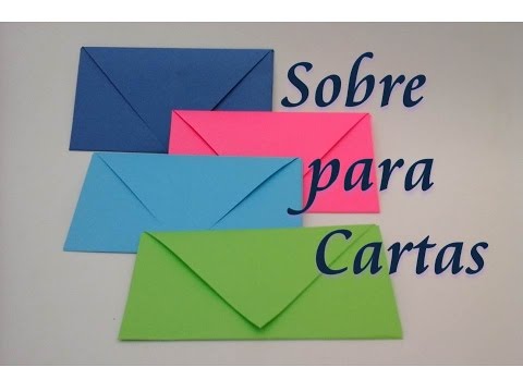 Como hacer un sobre para cartas  (origami). Sobre de papel