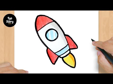 #192 How to Draw a Rocket - Easy Drawing Tutorial