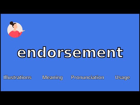 ENDORSEMENT - Meaning and Pronunciation