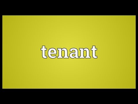 Tenant Meaning