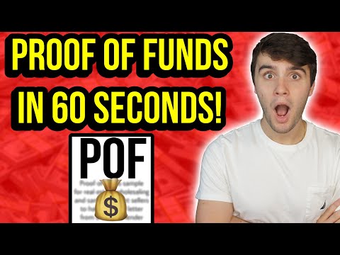 How to Get a Proof of Funds Letter in 60 Seconds | Wholesaling Real Estate