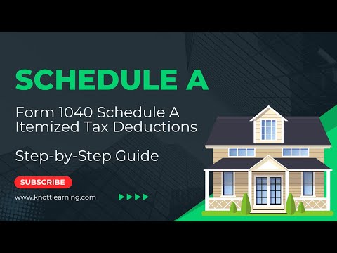 Form 1040 Schedule A - Itemized Tax Deductions