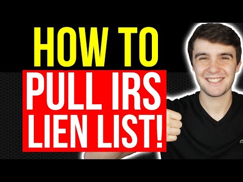 How to Pull IRS LIEN List ONLINE for FREE | Wholesaling Real Estate