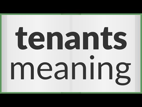 Tenants | meaning of Tenants