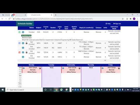 Schedule Builder Tutorial