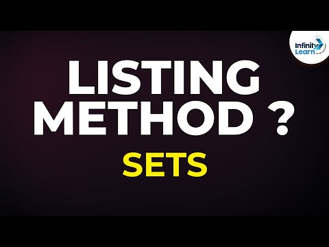 Sets - Listing Method | Don't Memorise