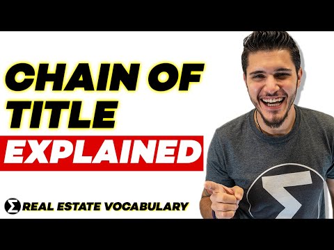 What's the Chain Of Title on Real Estate | Real Estate Vocabulary [ In under 2 Minutes ] 🏠