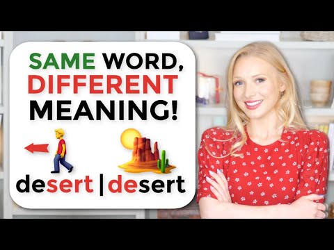 SAME WORDS: DIFFERENT MEANINGS! (pronunciation AND definition changes!)