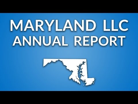 Maryland LLC -  Annual Report (Personal Property Tax)