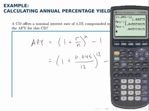 Finance Example: Calculating APY with Formula