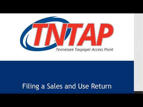 Filing a Sales and Use Tax Return on TNTAP