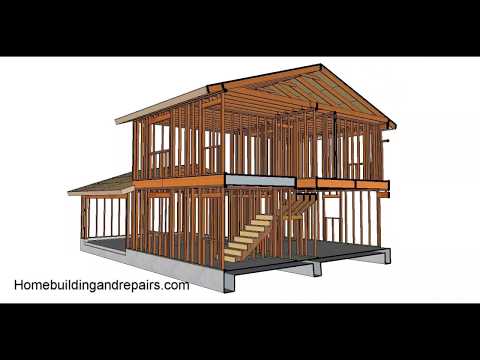 Two Story House Framing Part One - Gable Roof and Garage