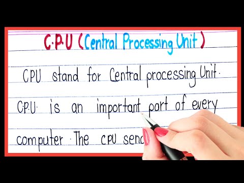 Definition of CPU | What is central processing unit | Cpu kise kahate hain