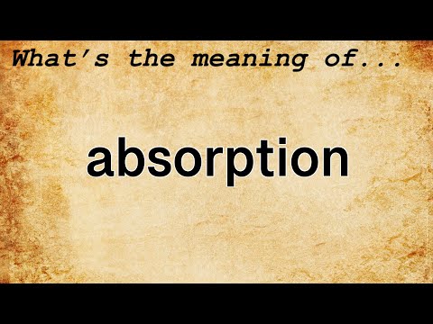 Absorption Meaning : Definition of Absorption