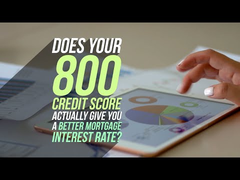 Does an 800 credit score actually give you a better mortgage interest rate?