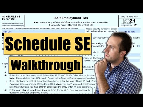 IRS Form 1040 Schedule SE Walkthrough