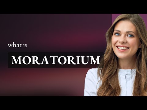 Moratorium • MORATORIUM definition