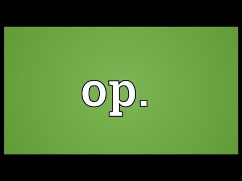 Op. Meaning