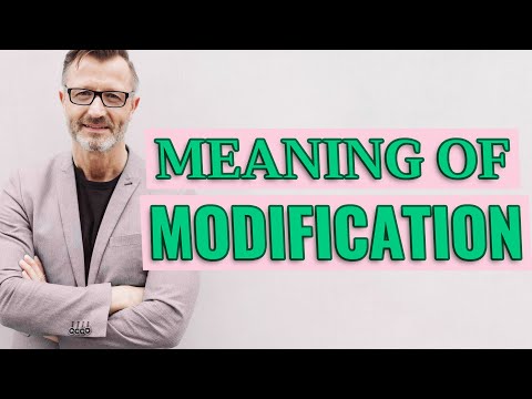 Modification | Definition of modification