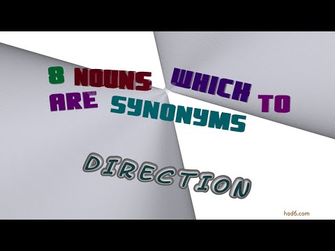 direction - 12 nouns which are synonym of direction (sentence examples)