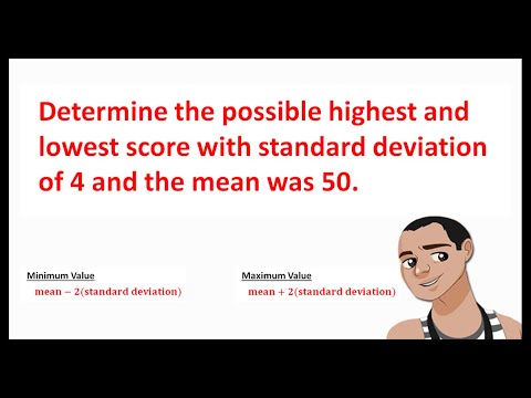 FINDING HIGHEST AND LOWEST SCORE WITH MEAN AND STANDARD DEVIATION