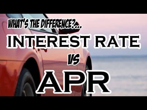 Car Loans - What's the difference between an Interest Rate & APR?