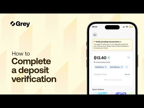 How to complete a deposit verification.