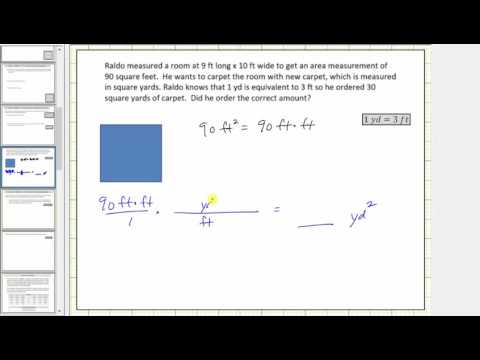 Convert Square Feet to Square Yards (Unit Fractions)