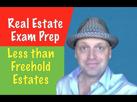 Less than freehold estates - Real Estate Exam