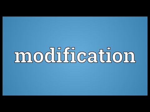 Modification Meaning