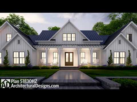 3000 Sq Ft Modern Farmhouse Plan 51830HZ with 4 Bedrooms + Walkthrough Tour