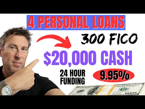 4 EASY $20,000 Personal loans in 24 Hours 300 FICA score rates 9.95% and up.