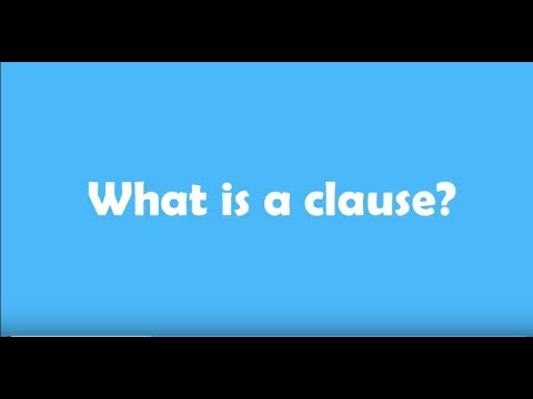 What is a clause?