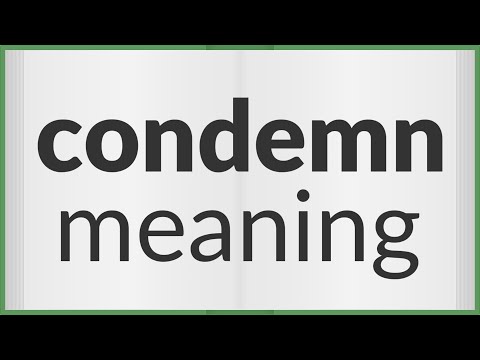 Condemn | meaning of Condemn