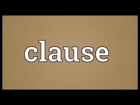 Clause Meaning