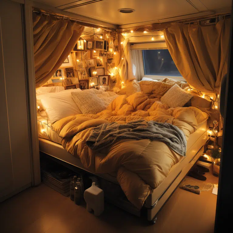 bed in closet