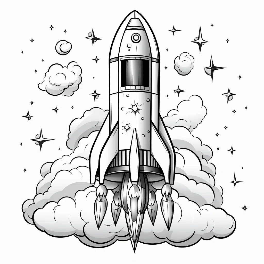 Rocket Ship Drawing