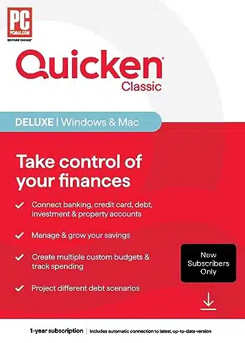 Quicken Classic Deluxe For New Subscribers Year [Pcmac Online Code]