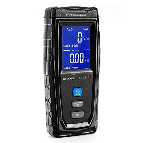 Erickhill Emf Meter, Rechargeable Digital Electromagnetic Field Radiation Detector Hand Held Digital Lcd Emf Detector, Great Tester For Home Emf Inspections, Office, Outdoor And Ghost Hunting