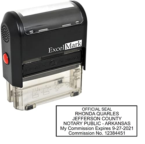 Excelmark Self Inking Notary Stamp   Arkansas