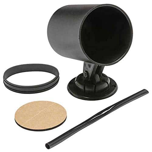 Glowshift Universal Black Single Gauge Swivel Dashboard Pod   Fits Any Makemodel   Swivels Degrees   Abs Plastic   Mounts () (Mm) Gauge To Vehicle'S Dash