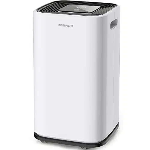 Kesnos Sq. Ft Large Dehumidifier For Home With Drain Hose And Gallons Water Tank   Intelligent Touch Control And Low Noise, Hr Timer Ideal For Basements, Bedrooms, Bathrooms, Laundry Rooms