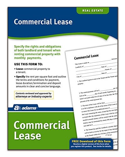 Adams Commercial Lease, Forms And Instructions (Lf),White