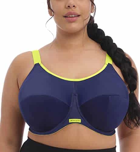 Elomi Women'S Plus Size Energise Underwire Sport Bra, Navy, J