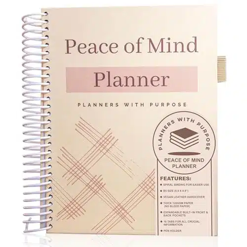 Planners With Purpose End Of Life Planner   Guided Final Arrangements When I'M Gone Workbook Organizer Notebook For Beneficiary Info, Will Preparation, Last Wishes, Funeral Planning   Peace Of Mind B